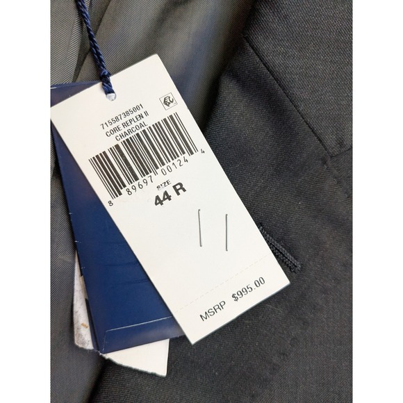 NWT Polo Ralph Lauren Men Charcoal Wool Suit Blazer 44R Pants 34W Unemmed - Picture 4 of 16